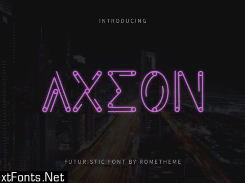 Axeon - Futuristic Typeface DR TDXYUEL