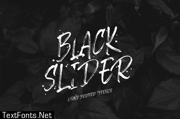 Black Slider Brush Font 2246DX7