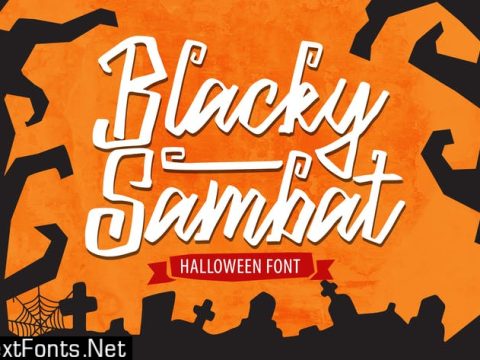 Blacky Sambat - Halloween Font