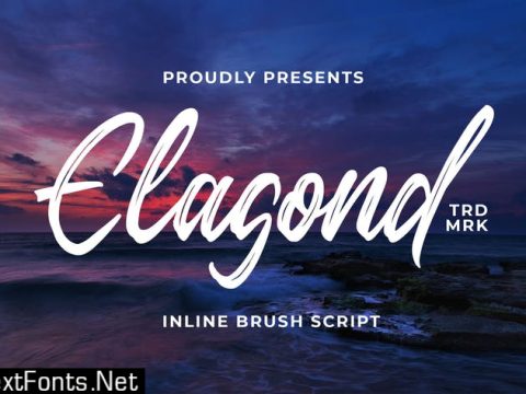 Elagond - Inline Brush Script Font 6SGXRLY