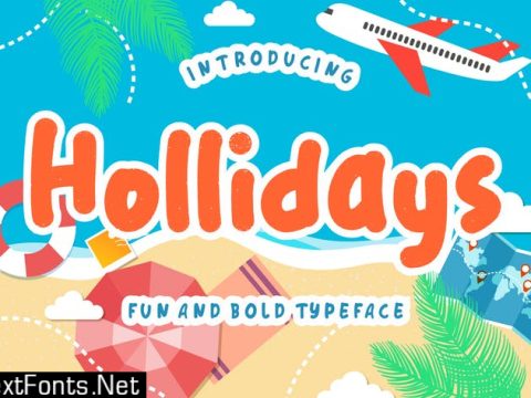 Hollidays Fun Children Typeface