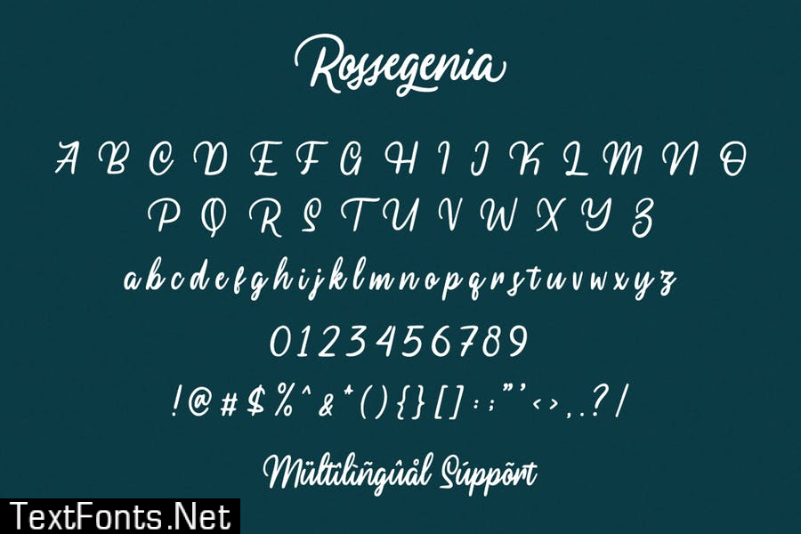 Rossegenia - Cursive Script Font