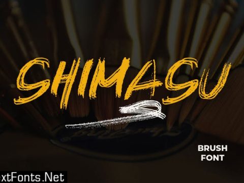 SHIMASU  Brush Handwriting Typeface Font LMHTJSF