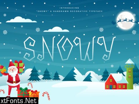 Snowy - Decorative Christmas Font XY6BA3U