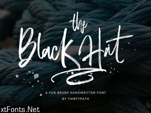 The Black Hat Hand Brush Font