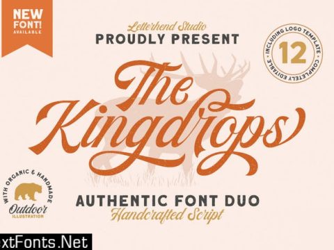 The Kingdrops - Font Duo & Logos 5C27RCL