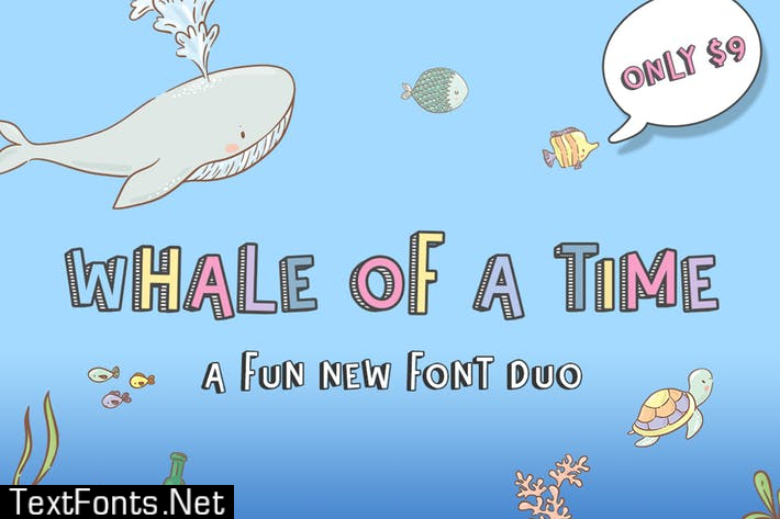 Whale of a Time Font Duo