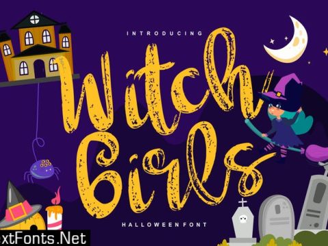 Witch girls | Script Halloween Font ZQ9PESV