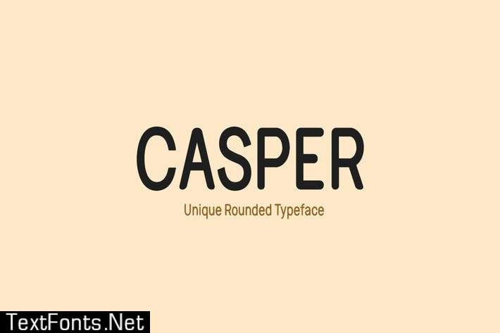 CASPER - Unique Rounded Typeface