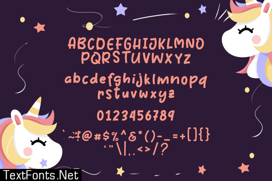 Cute Unicorn Font