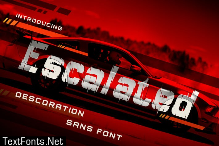 Escalated - Fast Motorsport Racing Font