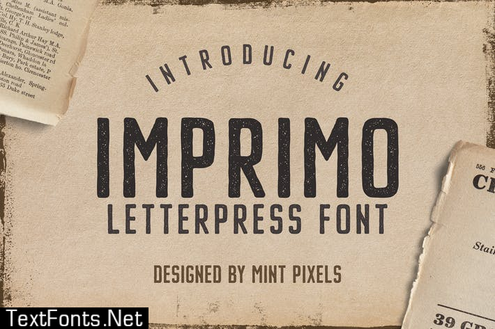 Imprimo Letterpress Font