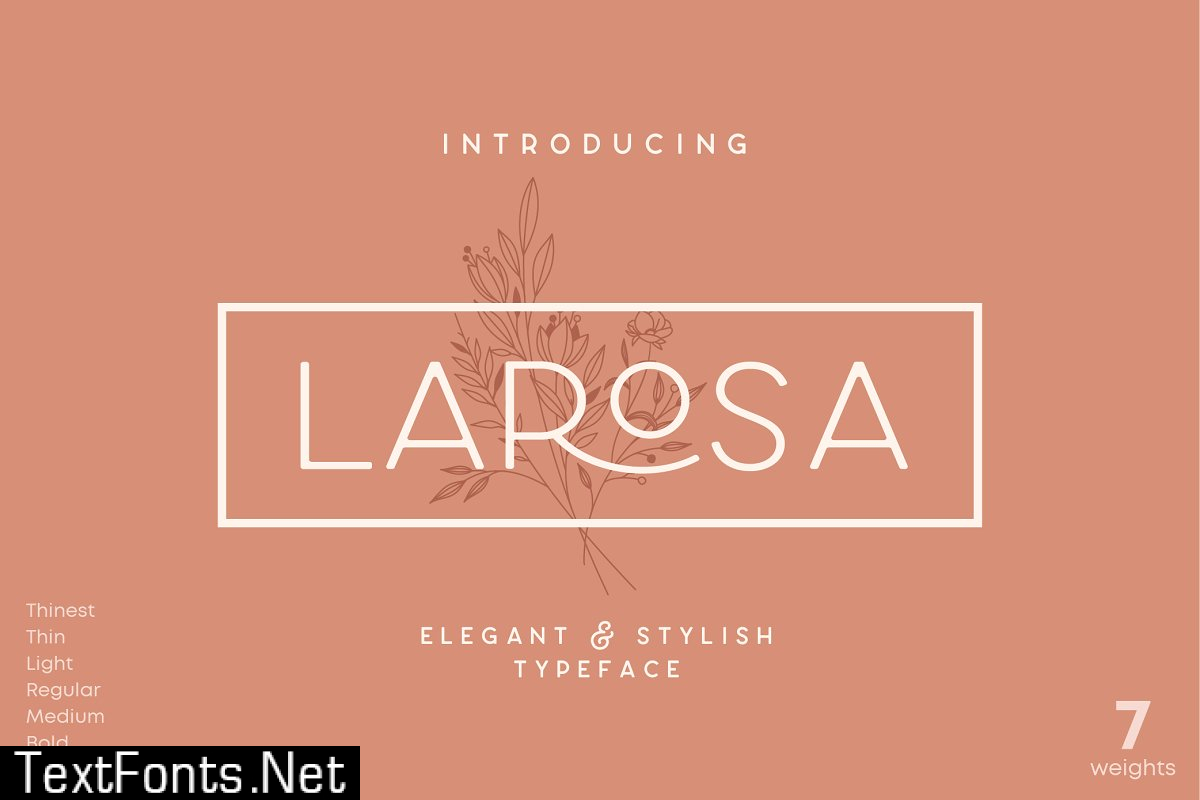 Download Larosa Sans Elegant Typeface