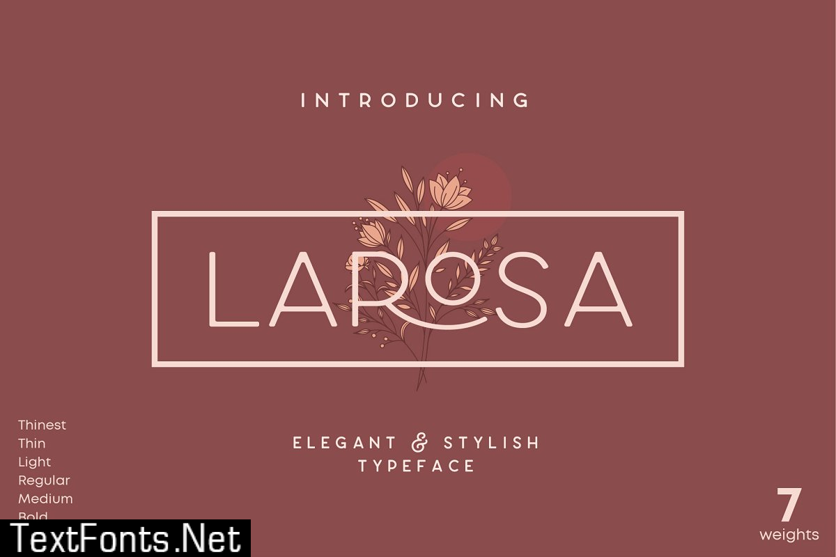 Download Larosa Sans Elegant Typeface