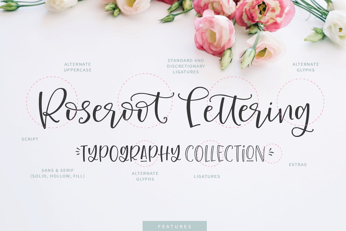 Roseroot Cottage Font Collection