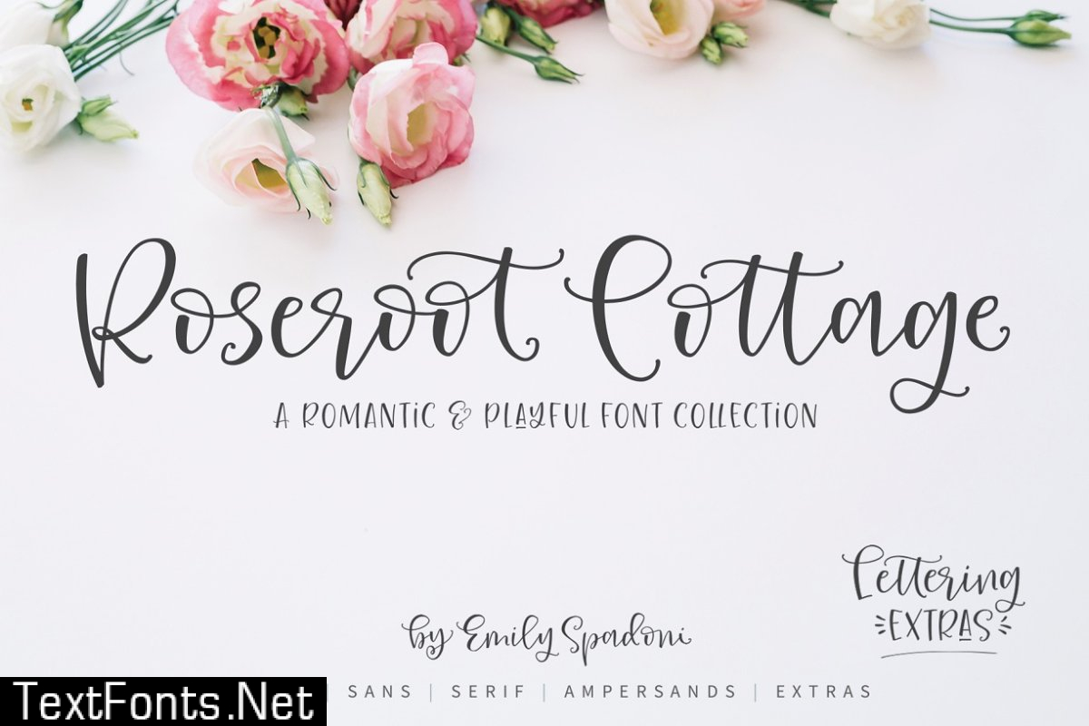 Roseroot Cottage Font Collection