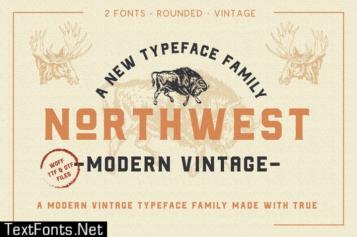 The Northwest - Modern Vintage Type Family