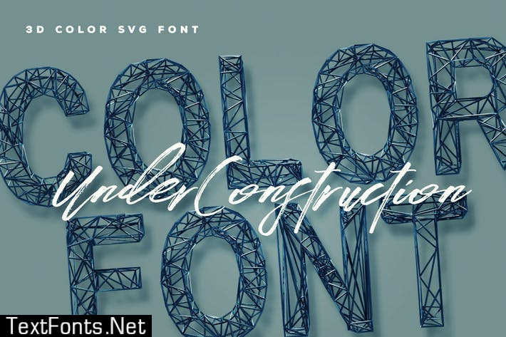 Download Under Construction 3d Color Font