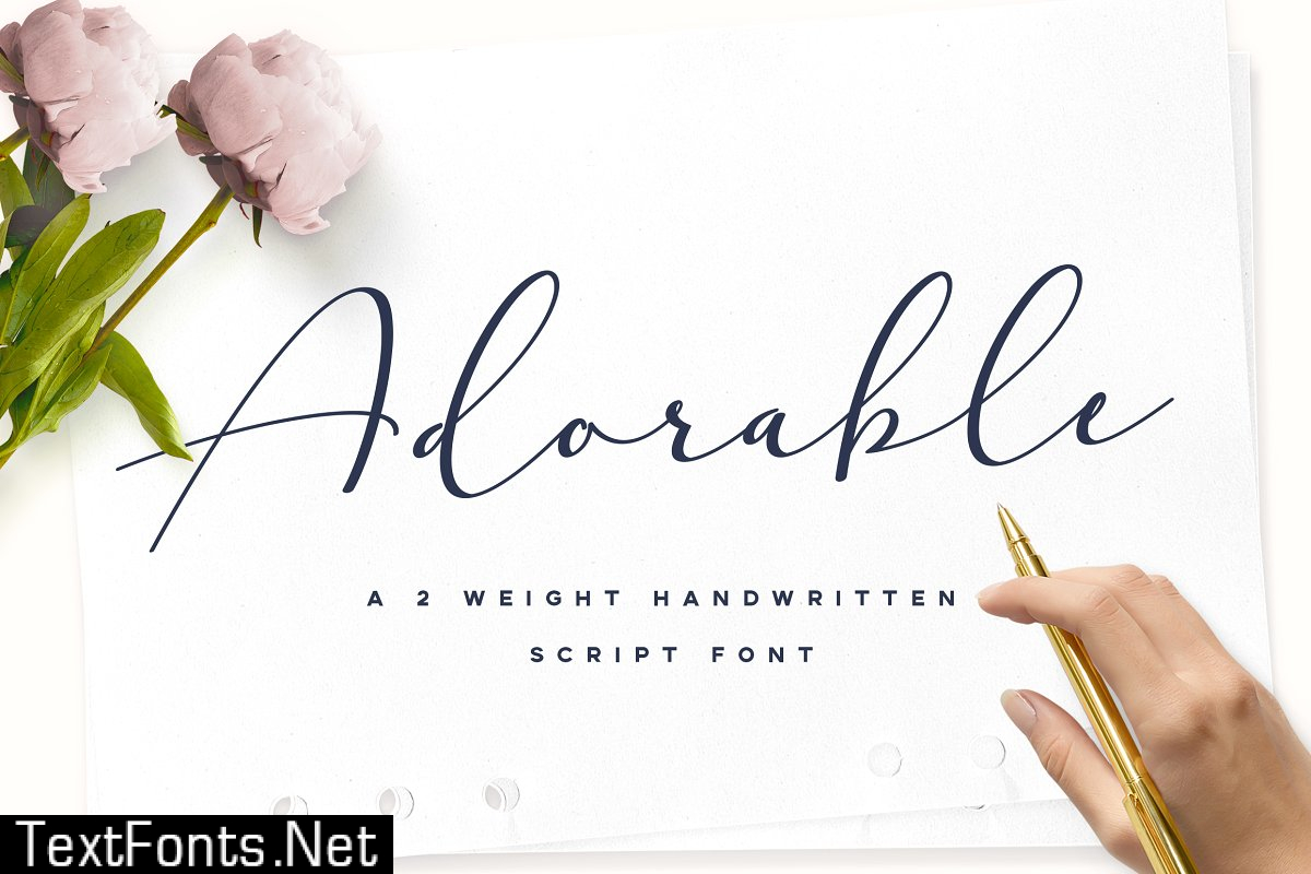 Adorable Handwritten Script Font