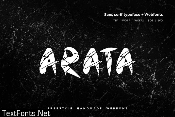 Arata - Handmade freestyle Scratchy Webfont