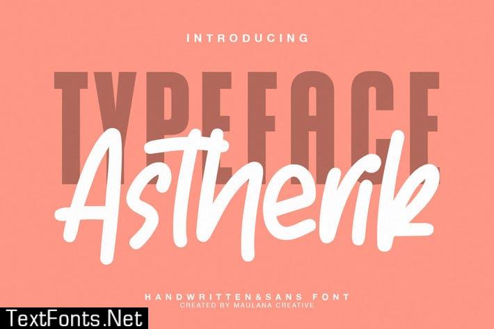 Astherik - Handwritten Free Sans Font