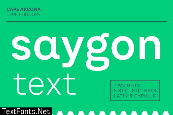 CA Saygon Text Font