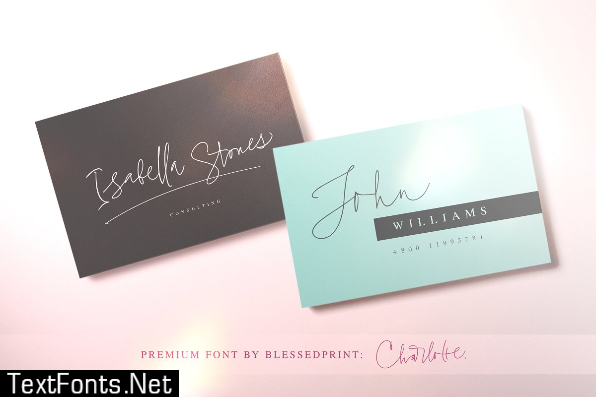 Charlotte Script with 120 Ligatures 2252422