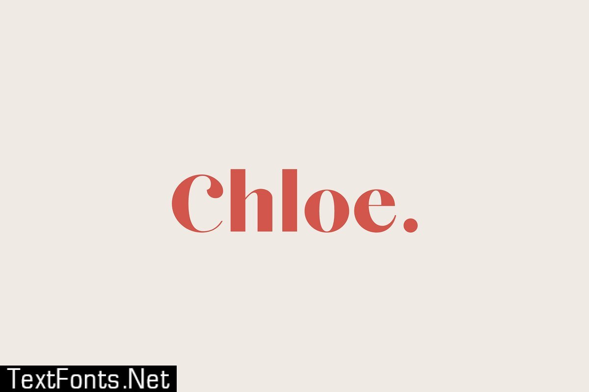 Chloe - A Classic Typeface 2029031