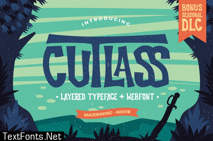 Cutlass Typeface - Lite Font