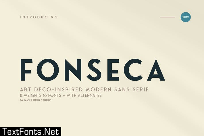 Fonseca Art Deco Font Family Pack