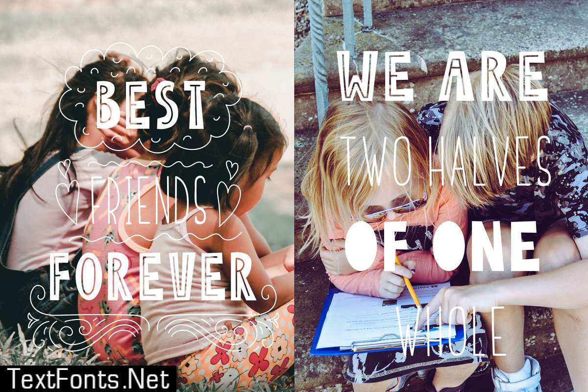 Friends Forever - Childrens font duo 3035823