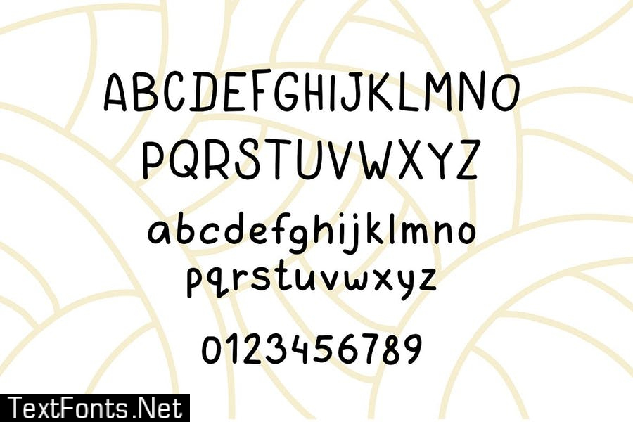 Innocent scribbler | font with doodle icons