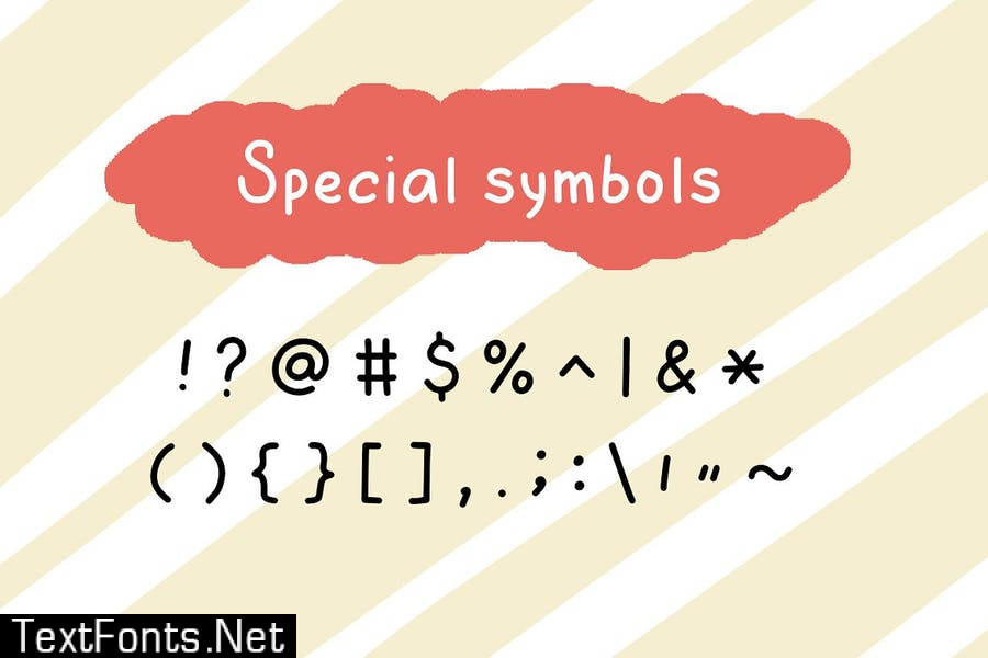 Innocent scribbler | font with doodle icons