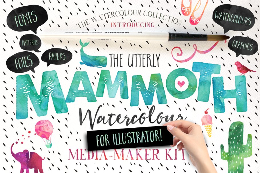 Mammoth Watercolour for Illustrator 270170