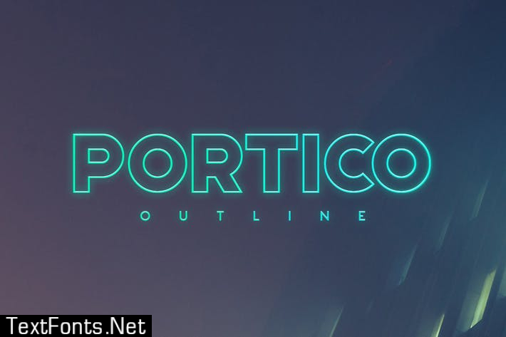 Portico Outline Font