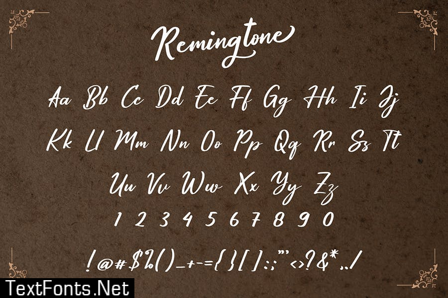 Remingtone Beautiful Calligraphy Font