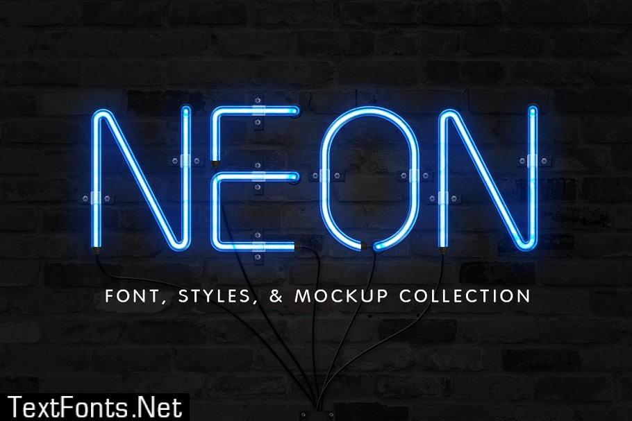 The Neon Font Sign Collection 1874128