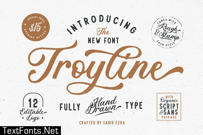 Troyline - Font Duo (+Logotype)