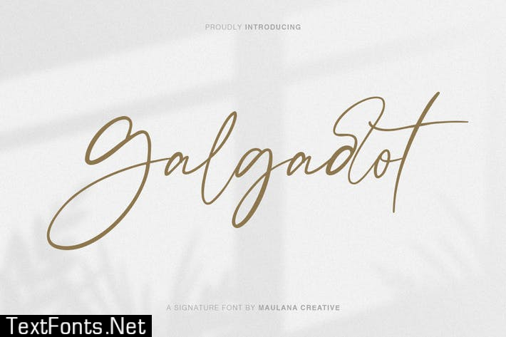 Galgadot Signature Brush Font