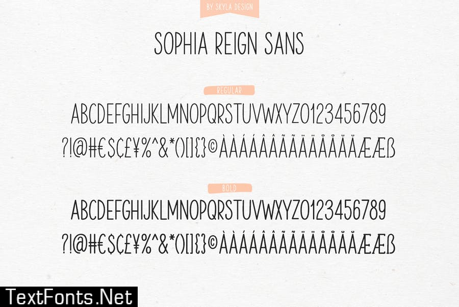 Sophia Reign signature font duo