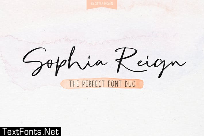 Sophia Reign signature font duo