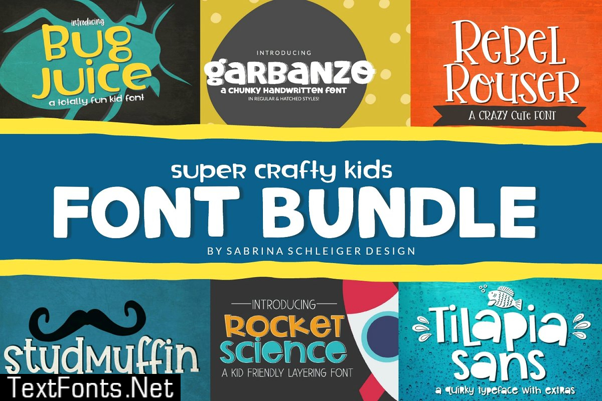 Download Super Crafty Kids Font Bundle