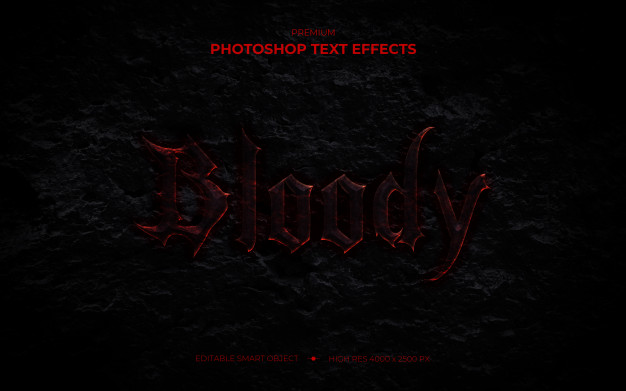 bloody text effect