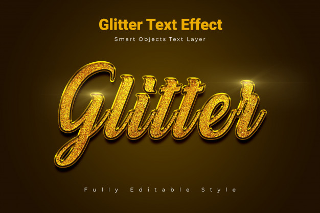 Glitter text effect