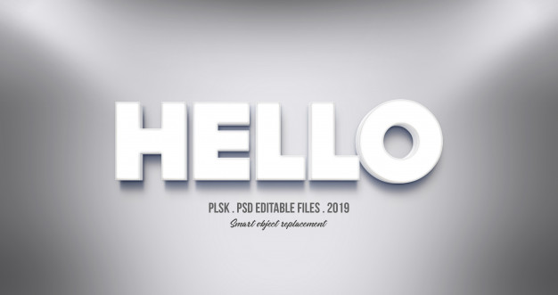 Download Realistic Hello 3d Text Effect