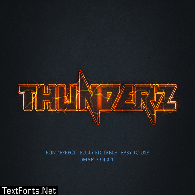 3d bright thunderz text effect