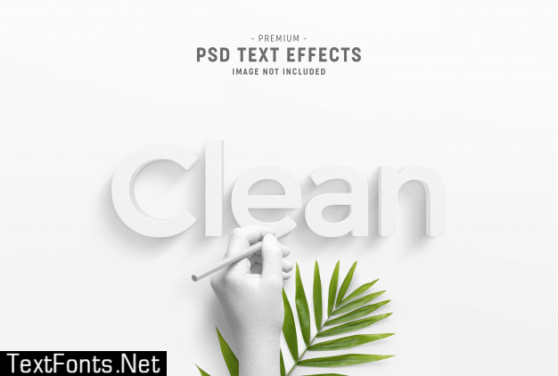 3d clean & minimal text effect style