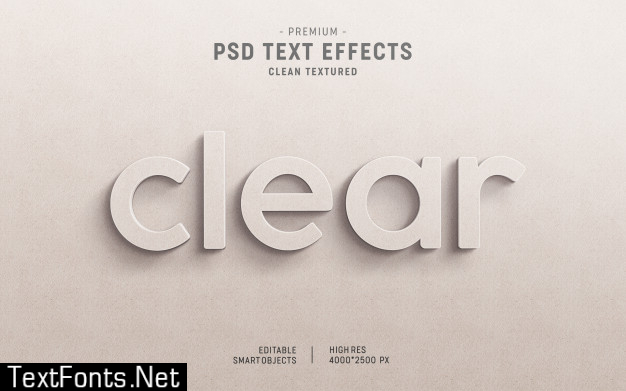 3d clear paper text effect mockup