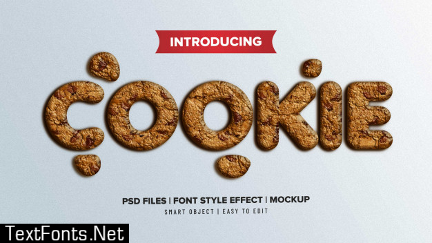 3d cookie font style text effect