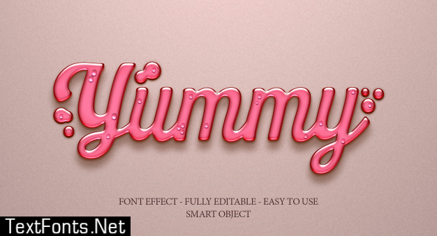 3d creamy yummy text effect